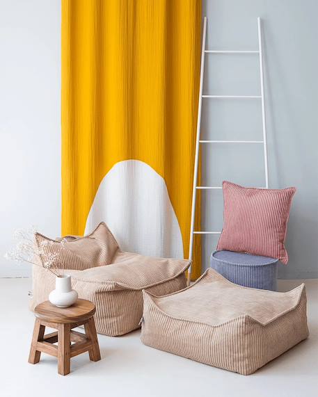 Pouf poire chambre enfant - fauteuil comfortable en velours côtelé Bluberry blue+Brown sugar+Marshmallow+Peppermint green+Pink mousse+Toffee 9 - vertbaudet enfant 