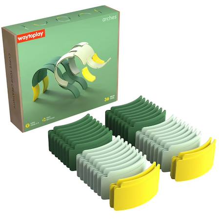 Coffret de construction 36 pièces avec arches modulables en plastique recyclé Multi-coloured 5 - vertbaudet enfant 