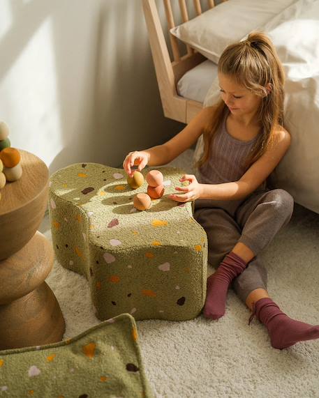 Pouf enfant nuage design terrazzo Terrazzo marble+Terrazzo moss+Terrazzo sand 8 - vertbaudet enfant 