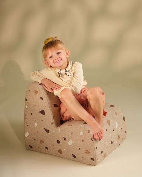 Fauteuil chaise enfant nuage - pouf design terrazzo Terrazzo moss+Terrazzo sand 8 - vertbaudet enfant 