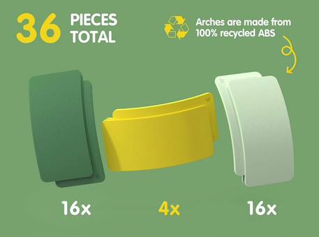 Coffret de construction 36 pièces avec arches modulables en plastique recyclé Multi-coloured 4 - vertbaudet enfant 