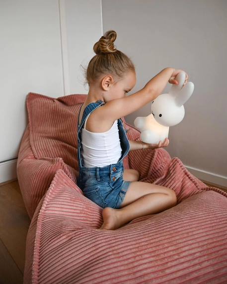 Pouf enfant ottoman carré - coussin de sol déhoussable en velours côtelé Blueberry blue+Brown sugar+Marshmallow+Peppermint green+Pink mousse+Toffee 25 - vertbaudet enfant 