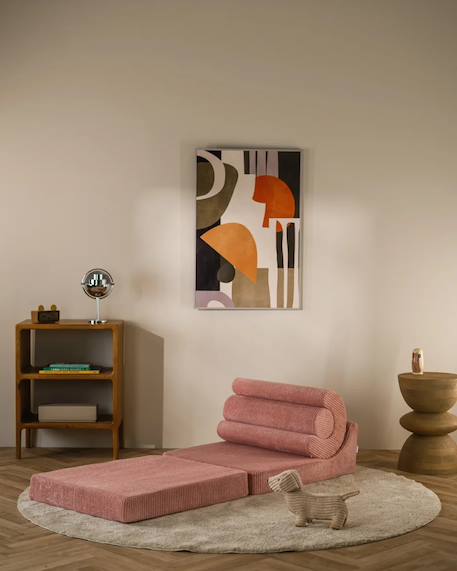 Fauteuil pliant enfant - pouf ?onvertible de jeu flipster en velours côtelé Brown sugar+Peppermint green+Pink mousse 14 - vertbaudet enfant 