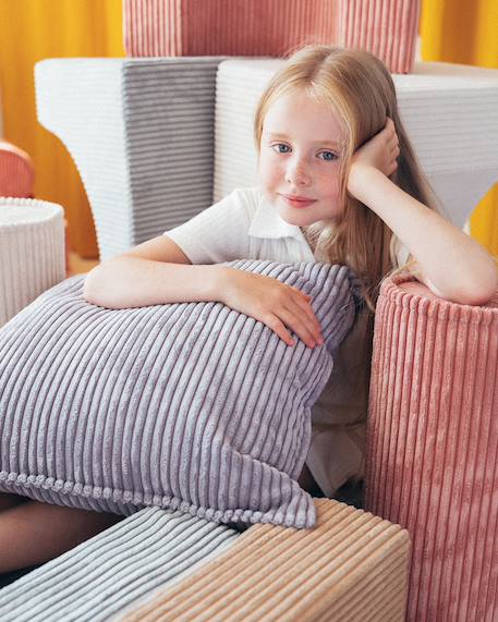 Coussin enfant carré Blueberry blue+Brown sugar+Marshmallow+Peppermint green+Pink mousse+Toffee 6 - vertbaudet enfant 