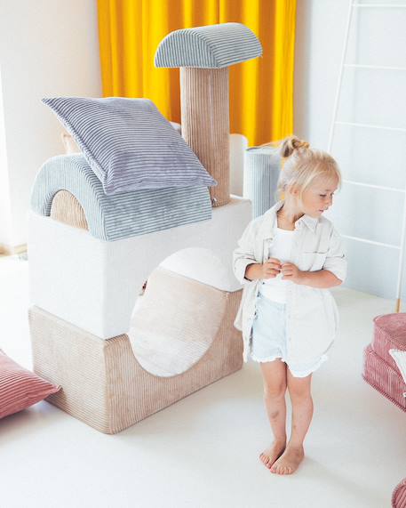 Coussin enfant carré Blueberry blue+Brown sugar+Marshmallow+Peppermint green+Pink mousse+Toffee 4 - vertbaudet enfant 
