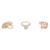Set de 3 bagues ajustables licorne arc en ciel Rose 3 - vertbaudet enfant 