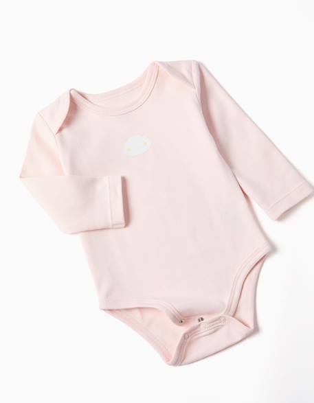 Lot de 4 bodies en coton Multicolore 3 - vertbaudet enfant 