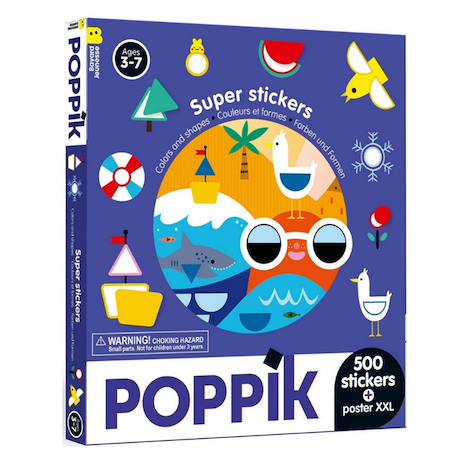 Poster xxl 500 stickers couleurs et formes Multi-coloured 1 - vertbaudet enfant 