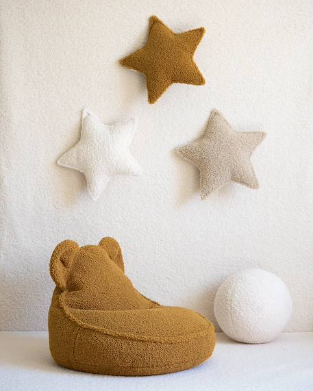 Pouf poire ours chambre enfant - fauteuil comfortable en teddy Biscuit+Cream white+Guava+Maple+Matcha+Warm hazel 20 - vertbaudet enfant 
