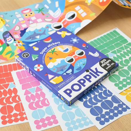 Poster xxl 500 stickers couleurs et formes Multi-coloured 2 - vertbaudet enfant 