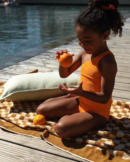 Coussin extérieur rectangle outdoor bolster cushion Azure+Herba+Terra 12 - vertbaudet enfant 