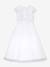Robe de communion DHILDEGARD longueur 7/8 fille DANAMADE blanc 1 - vertbaudet enfant 