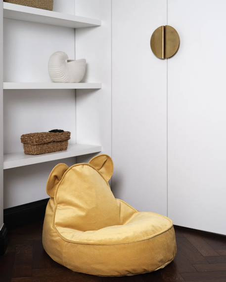 Pouf poire ours chambre enfant - fauteuil comfortable en velours Dusty beige+Misty green+Salted caramel 11 - vertbaudet enfant 