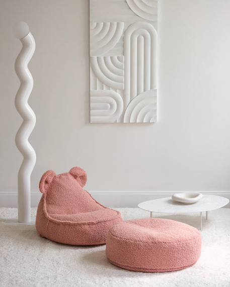Pouf poire ours chambre enfant - fauteuil comfortable en teddy Biscuit+Cream white+Guava+Maple+Matcha+Warm hazel 15 - vertbaudet enfant 