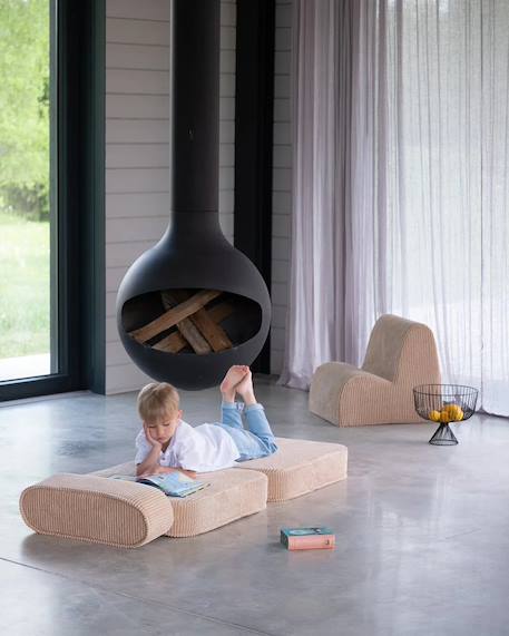 Fauteuil pliant enfant - pouf convertible en velours côtelé Blueberry blue+Brown sugar+Marshmallow+Peppermint green+Pink mousse+Toffee 8 - vertbaudet enfant 