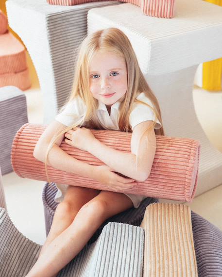 Coussin enfant rouleau Blueberry blue+Brown sugar+Marshmallow+Peppermint green+Pink mousse+Toffee 26 - vertbaudet enfant 