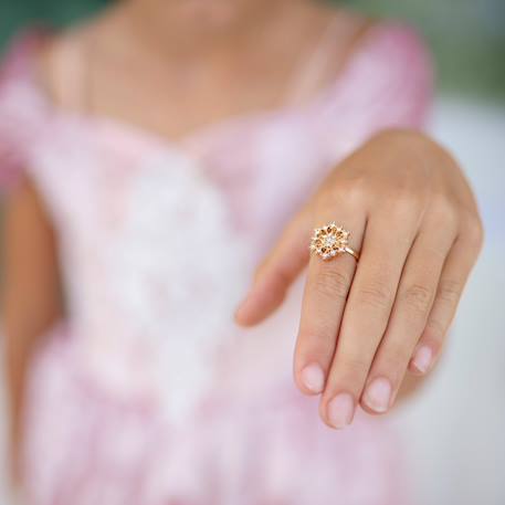Ensemble collier et bague en strass flocon Blanc 5 - vertbaudet enfant 