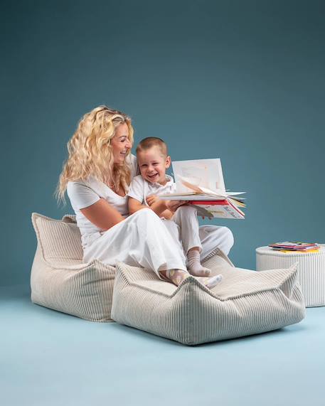 Pouf enfant ottoman carré - coussin de sol déhoussable en velours côtelé Blueberry blue+Brown sugar+Marshmallow+Peppermint green+Pink mousse+Toffee 15 - vertbaudet enfant 