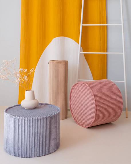 Pouf enfant en velours côtelé Blueberry blue+Brown sugar+Marshmallow+Peppermint green+Pink mousse+Toffee 26 - vertbaudet enfant 