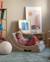 Fauteuil de jeu enfant - pouf design lune en teddy Biscuit+Cream white+Guava+Matcha 2 - vertbaudet enfant 