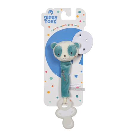 Peluche - accroche-tétine bamboo - panda - 13 cm Blanc 1 - vertbaudet enfant 
