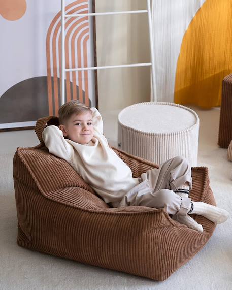 Pouf enfant en velours côtelé Blueberry blue+Brown sugar+Marshmallow+Peppermint green+Pink mousse+Toffee 14 - vertbaudet enfant 