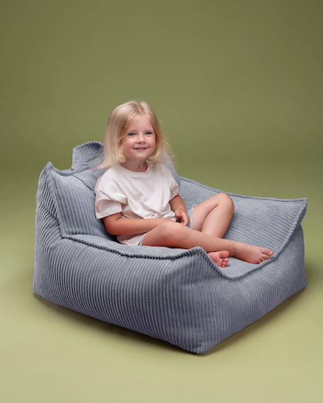 Pouf poire chambre enfant - fauteuil comfortable en velours côtelé Bluberry blue+Brown sugar+Marshmallow+Peppermint green+Pink mousse+Toffee 2 - vertbaudet enfant 