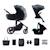Poussette évolutive 2 en 1 suspension améliorée pour enfants à 22 kg Beige / sand dune+Gris noir+Velvet mocca+Venezian black+Vert foncé 7 - vertbaudet enfant 