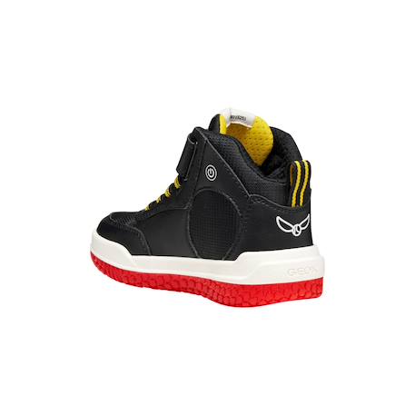 Baskets montantes  à scratch Noir rouge 4 - vertbaudet enfant 