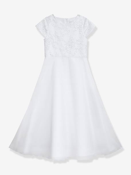 Robe de communion DPOLINA longueur 7/8 fille DANAMADE blanc 1 - vertbaudet enfant 