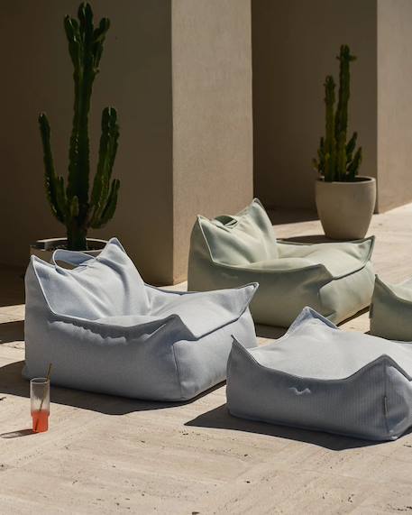 Pouf extérieur enfant carré coussin de sol outdoor Azure+Dune+Herba+Pomegranate+Seashell+Terra 6 - vertbaudet enfant 