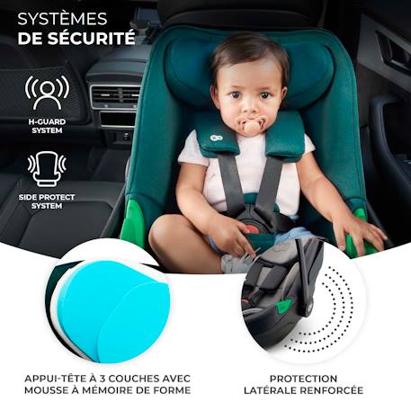 Siège auto multifonction - transat et siège réglable Bleu+Gris+Noir 9 - vertbaudet enfant 