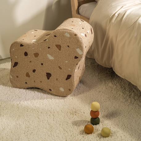 Pouf enfant nuage design terrazzo Terrazzo marble+Terrazzo moss+Terrazzo sand 17 - vertbaudet enfant 
