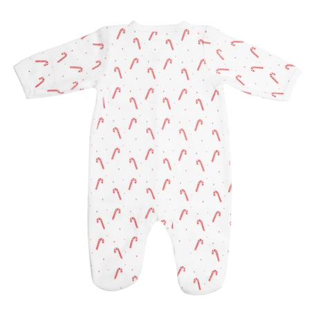 Pyjama en velours pour bébé sucre d'orge Blanc 3 - vertbaudet enfant 