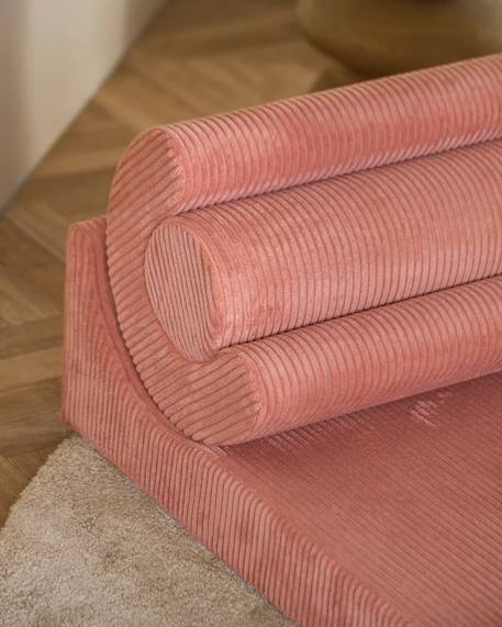 Fauteuil pliant enfant - pouf ?onvertible de jeu flipster en velours côtelé Brown sugar+Peppermint green+Pink mousse 17 - vertbaudet enfant 