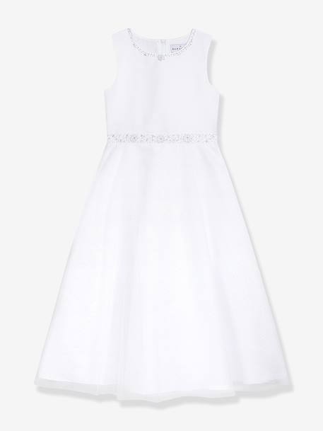 Robe de communion DFORTUNA longueur 7/8 fille DANAMADE blanc 1 - vertbaudet enfant 