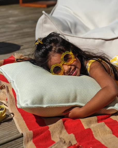 Coussin extérieur square outdoor block cushion Azure+Herba+Terra 11 - vertbaudet enfant 