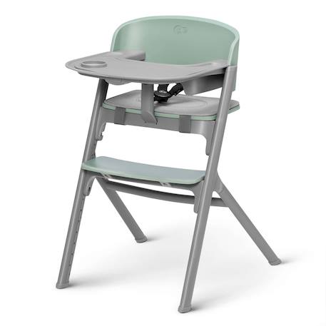 Chaise Haute Évolutive Kinderkraft LIVY 3 en 1 avec Assise Réglable, Repose-Pieds Ajustable et Design Ergonomique Gris+Rose 1 - vertbaudet enfant 