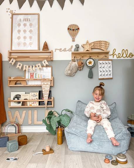 Pouf poire chambre enfant - fauteuil comfortable en velours côtelé Bluberry blue+Brown sugar+Marshmallow+Peppermint green+Pink mousse+Toffee 24 - vertbaudet enfant 