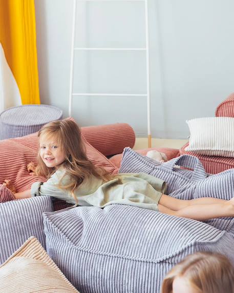 Pouf poire chambre enfant - fauteuil comfortable en velours côtelé Bluberry blue+Brown sugar+Marshmallow+Peppermint green+Pink mousse+Toffee 5 - vertbaudet enfant 