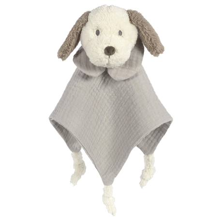 Doudou chien en gaze de coton sintra Beige+Vert de gris 5 - vertbaudet enfant 