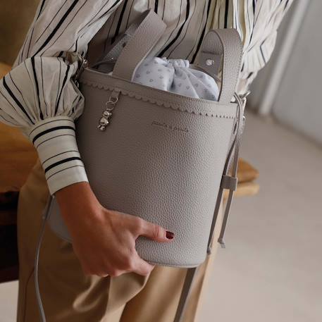 Sac à langer sac poussette bucket icon Camel+Écru+Gris+Vert 17 - vertbaudet enfant 