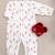 Pyjama en velours pour bébé sucre d'orge Blanc 6 - vertbaudet enfant 