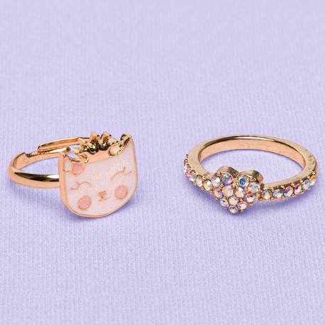Set de 2 bagues ajustables kitty love Rose 4 - vertbaudet enfant 