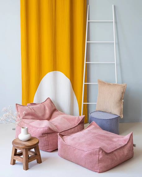 Pouf poire chambre enfant - fauteuil comfortable en velours côtelé Bluberry blue+Brown sugar+Marshmallow+Peppermint green+Pink mousse+Toffee 27 - vertbaudet enfant 