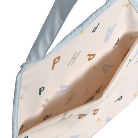 Grand bavoir avec poche happy fruits sky Bleu 5 - vertbaudet enfant 