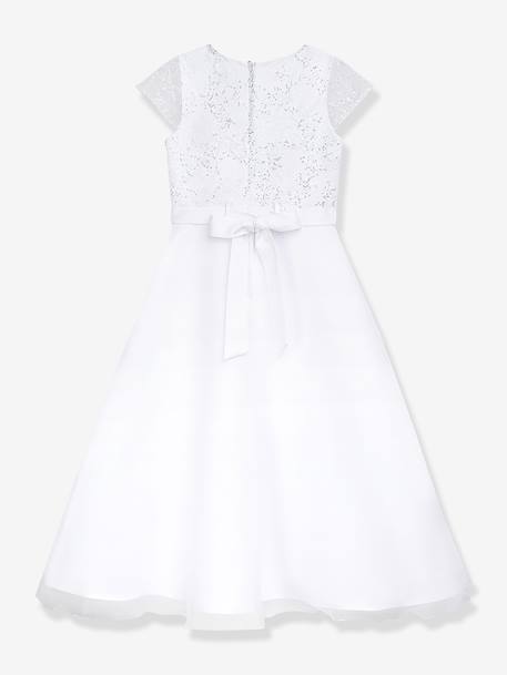 Robe de communion DHILDEGARD longueur 7/8 fille DANAMADE blanc 2 - vertbaudet enfant 