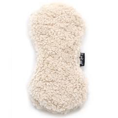 Jouet-Bouillotte sèche déhoussable aux graines de lin - teddy sand