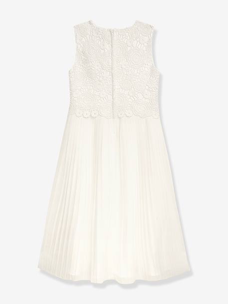 Robe de fête DZUZANA en dentelle et plissée fille DANAMADE écru 2 - vertbaudet enfant 