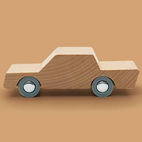 Voiture en bois naturel Beige 2 - vertbaudet enfant 